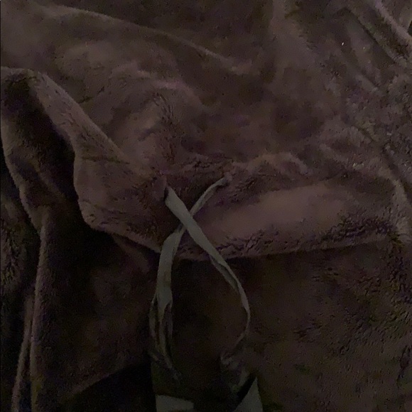 LUCY fluffy black fleece zip jacket with back  bow - Picture 12 of 13